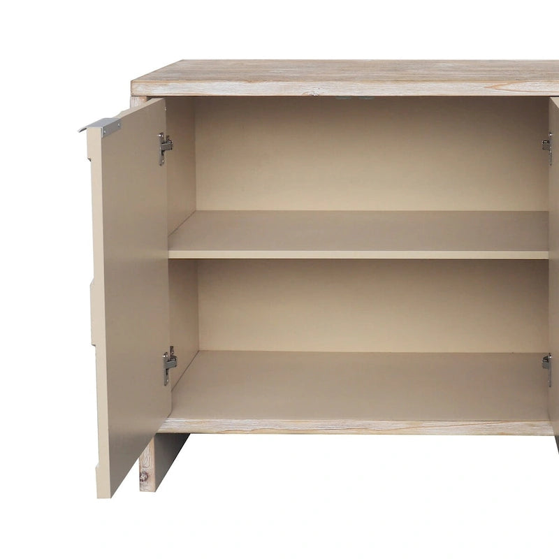 Buffet en bois de style Ferme, 4 portes, pour Salon