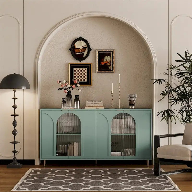 Meuble d'appoint en bois laqué, buffet de salle à manger
