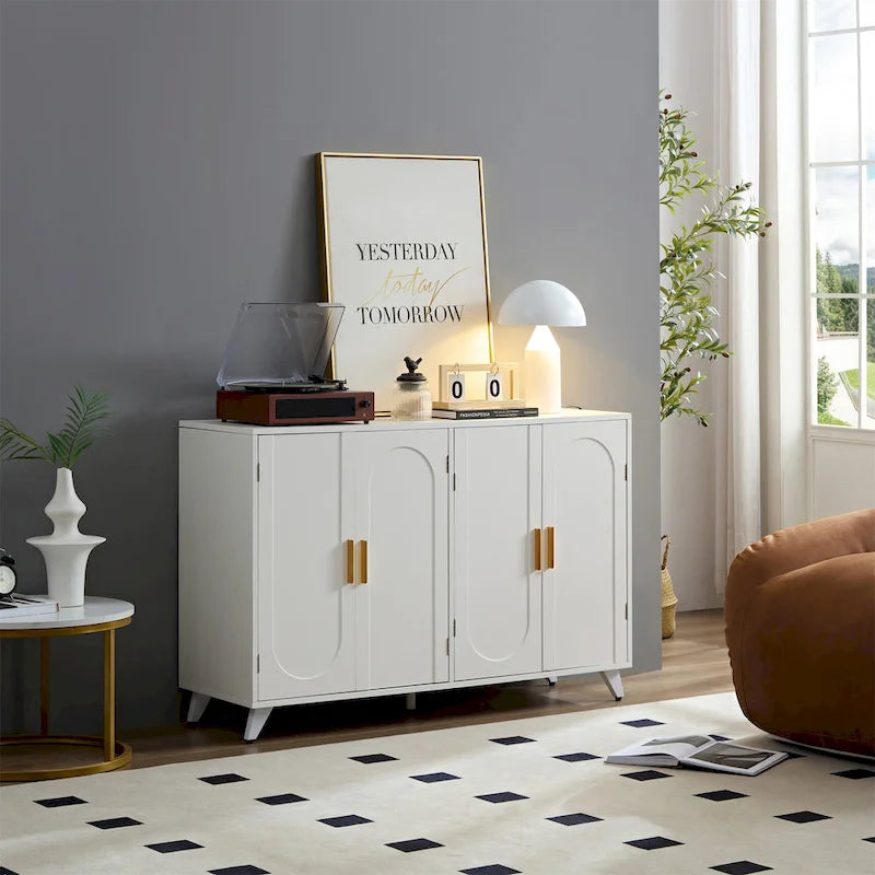 Buffet 4 portes avec étagères réglables