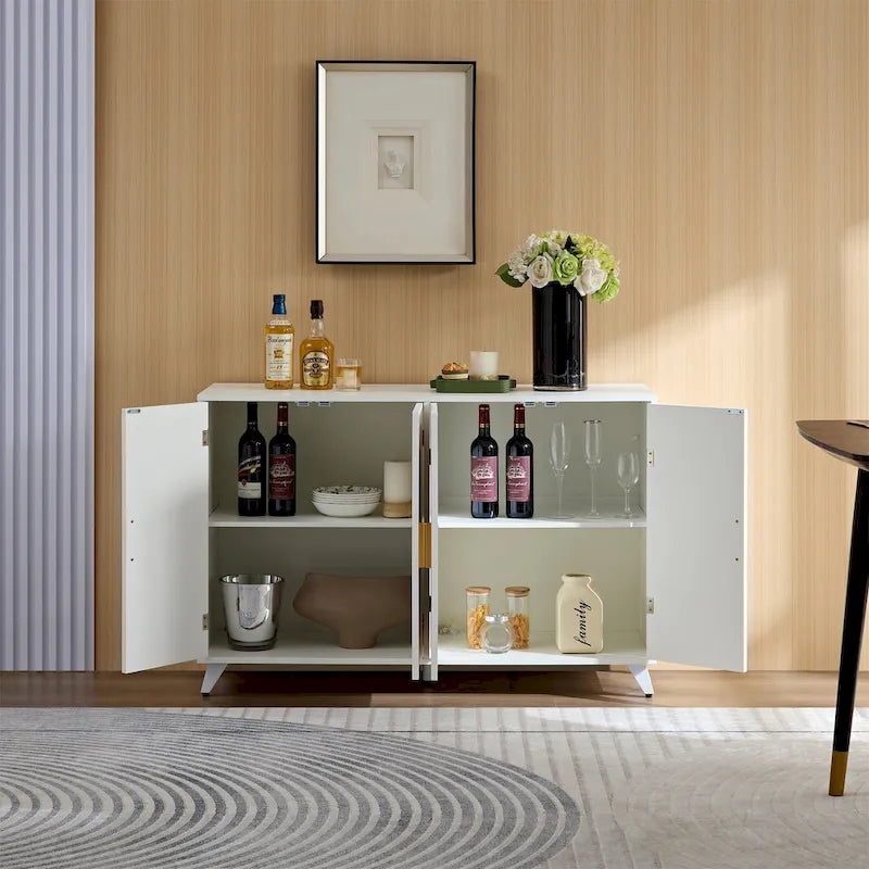 Buffet 4 portes avec étagères réglables