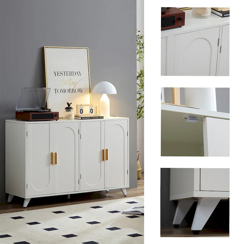 Buffet 4 portes avec étagères réglables