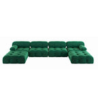 138 Canapé sectionnel modulable convertible, canapés et sofas minimalistes en velours en forme de U