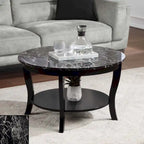 Table basse ronde avec étagère American Heritage de Convenience Concepts