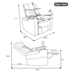 Fauteuil inclinable motorisé de cinéma maison multifonctionnel pivotant à 270°