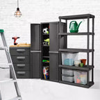 Lot de 2 armoires de rangement de garage Sterilite à 4 étagères réglables, gris