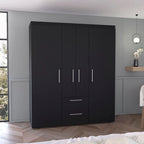 Armoire Bariloche avec tringles, étagères et 2 tiroirs