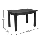 Table de salle à manger de ferme rectangulaire en pin massif 46 x 30 Flash Furniture