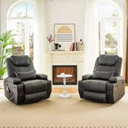 Fauteuil inclinable électrique Bestier de 88 cm avec fonction de levage, massage et chauffage, en similicuir, avec poches latérales et porte-gobelets