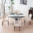 Lot de 4 chaises de salle à manger tapissées de tissu