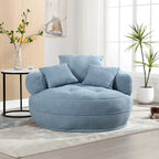 Fauteuil paresseux rond – Blanc/Bleu/Gris/Jaune/Orange/Rouge rosé/Bleu marine/Vert, Siège simple et double