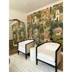Fauteuil d'appoint en lin et rotin Tillman
