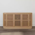 Buffet en bois massif Plank+Beam Contour avec 3 portes, meuble TV 59 po pour salon