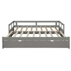 Lit gigogne extensible, Lit gigogne en bois avec tiroir-lit