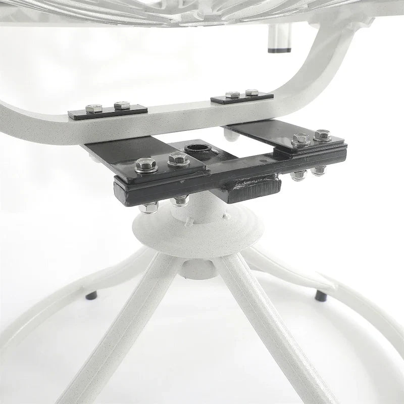 Ensemble de salle à manger d'extérieur 5 pièces en fonte d'aluminium avec 4 chaises pivotantes
