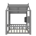 Lit cabane cabane Montessori pour enfant avec étagère de rangement - ModernLuxe