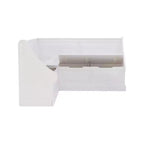 Banquette de coin-repas Linon Tobin traditionnelle en bois massif sans dossier avec coussin blanc - Linon