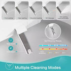 Toilettes intelligentes Dyonery, monobloc sans réservoir avec bouclier en mousse, couvercle à ouverture/fermeture automatique, bidet et séchoir chauffants, veilleuse LED, chasse d'eau automatique