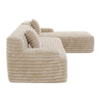 Canapé d'angle modulable Cloud, Canapé moderne rembourré avec 2 coussins, Canapé modulable à composer, Canapé d'angle modulable en L