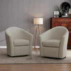 Lot de 2 fauteuils pivotants modernes avec accoudoirs pour salon
