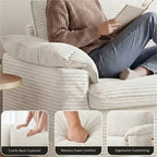 Canapé Dyonery 86 Cloud, assise profonde et accoudoirs larges, cadre robuste, design ergonomique respirant