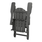 Chaise Adirondack pliante d'extérieur tout temps Polytrends Laguna résistante à la décoloration pour patio