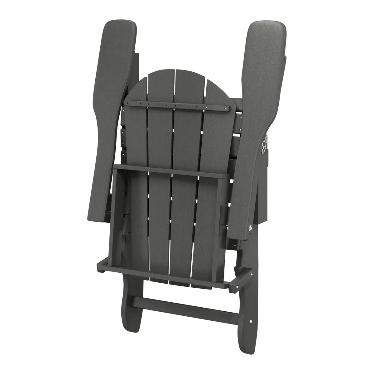 Chaise Adirondack pliante d'extérieur tout temps Polytrends Laguna résistante à la décoloration pour patio