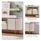 Meuble TV de luxe moderne, meuble de divertissement, avec plateau en faux marbre