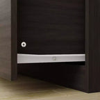 Hitow Armoire de rangement double tiroir avec portes miroir et zones de rangement