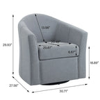 Lot de 2 fauteuils pivotants modernes avec accoudoirs pour salon