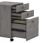 Bureau d'angle Echo avec huche et tiroirs