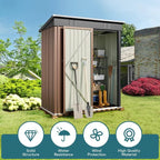 Abri de jardin en métal pour outils avec porte verrouillable pour mobilier de jardin et outils