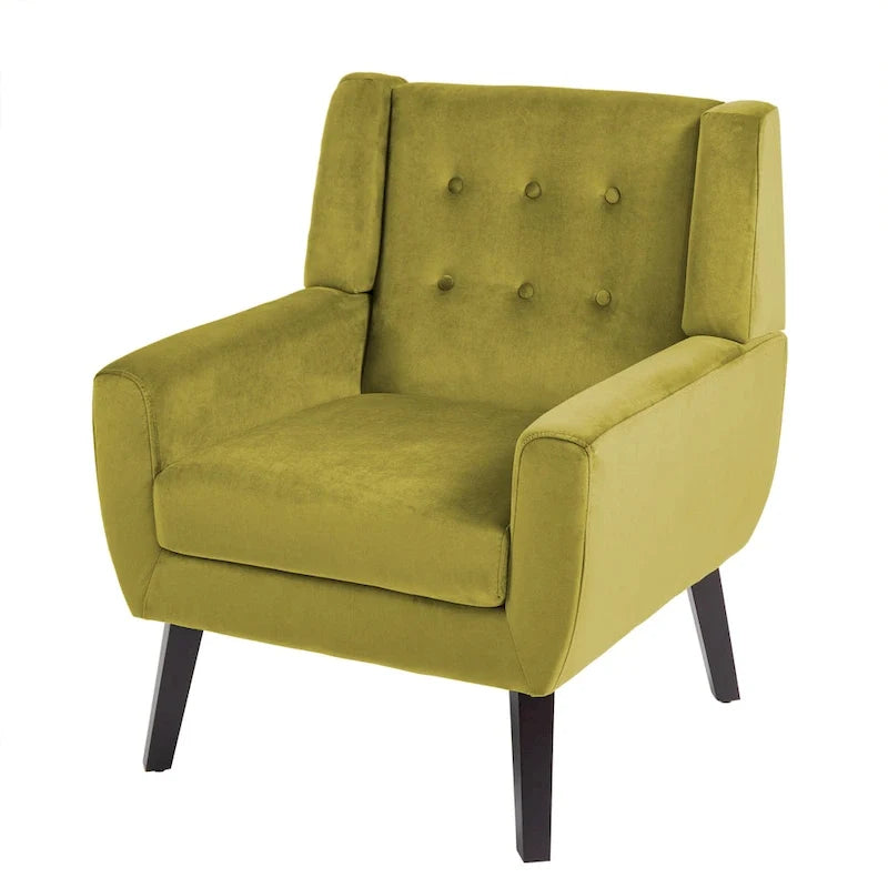 Lot de 2 fauteuils de salon en velours avec accoudoirs