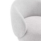 Fauteuil d'appoint pivotant Spruce&Spring en tissu avec base en bois