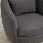 Fauteuil club pivotant rembourré avec rangement, chaise d'appoint moderne pour salon, chambre, bureau ou coin lecture