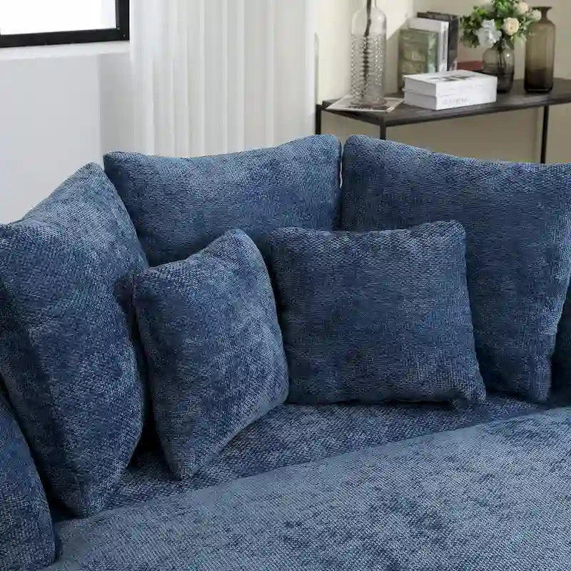 Fauteuil Moderne Rond Avec 5 Coussins Et Pouf Optionnel