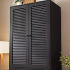 COZONY Armoire penderie avec 3 tiroirs et 2 portes, Placard de rangement moderne en bois pour chambre à coucher, Armoire sur pied blanche robuste