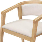 Ensemble de salle à manger Christopher Knight Home Simon 5 pièces en bois d'hévéa de style milieu de siècle avec chaises rembourrées en tissu bouclé