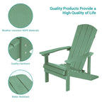 Chaises Adirondack d'extérieur en bois résistantes aux intempéries Bonosuki - Lot de 4