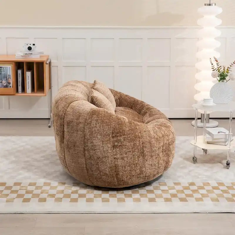 Fauteuil poire paresseux en chenille