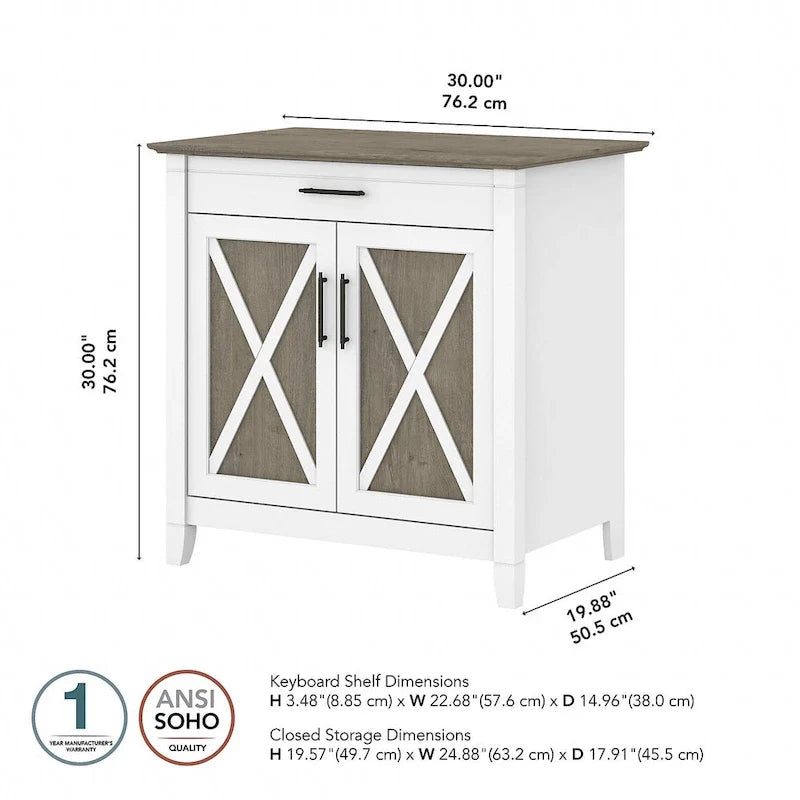 Secrétaire Key West avec meuble de rangement Bush Furniture