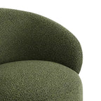 Fauteuil d'appoint pivotant Spruce&Spring en tissu avec base en bois