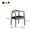 Chaise de salle à manger scandinave incurvée en bois tressé avec accoudoirs
