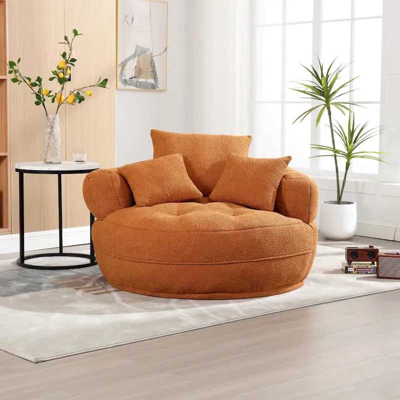 Fauteuil paresseux rond – Blanc/Bleu/Gris/Jaune/Orange/Rouge rosé/Bleu marine/Vert, Siège simple et double