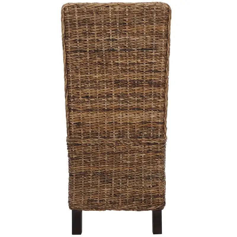Lot de 2 chaises de salle à manger en osier naturel 48L x 56P x 104H cm, style bohème côtier