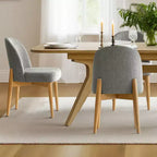 Ensemble de salle à manger 7 pièces, table à tréteaux extensible de 198-244 cm avec chaises rembourrées et pieds en bois massif - Panipeachy