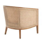 Fauteuil d'appoint en lin et rotin Tillman
