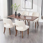 Lot de 4 chaises de salle à manger tapissées de tissu