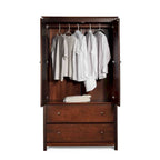 Armoire 2 portes en bois massif - 41x72x22