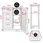 Meuble de Rangement Salle de Bain VEIKOUS sur Pied avec 4 Tiroirs