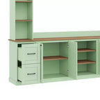 Meuble TV mural 4-en-1 ModernLuxe de style campagnard, convient aux téléviseurs jusqu'à 70 pouces, meuble TV console multimédia avec étagères réglables et tiroirs
